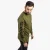 CAT MERK BANNEER Heren Katoenen Langsl sleeve T-shirt Groen