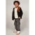 Sturdy oversized longsleeve Mountain top met backprint offwhite/zwart