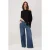 TRENDYOLMİLLA Dames Zwart Effen Lang Oversized Blouses