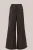WE Fashion – Dames wide leg broek van imitatieleer – Regular fit – Donkerbruin – Polyurethaan –