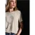 Street One Dames Shirt met foliedruk in Beige