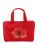 Pull&Bear Handtas ‘HIBISCUS’  bruin / koraal / kreeft / rood