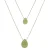 Luxeketting, metaallegering, abelia en groene jade, 18K vergulde afwerking