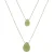 Luxeketting, metaallegering, abelia en groene jade, 18K vergulde afwerking