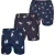 Happy Shorts X heren wijde boxershort met binnenbroek surfende zeemeeuw/ezel/luiaard print 3-pack