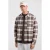 America Today loose fit geruite overhemd – wit/bruin