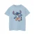 Disney Meisjes Lilo & Stitch Bermuda Shorts Katoen T-Shirt (Babyblauw)