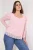 Trendyol Curve Dames Roze Effen Lang Regular fit Grote maten Blouses