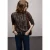 Street One Dames Shirt met print en trekkoord in Bruin