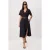 TRENDYOLMİLLA Dames Zwart Effen Midi Kort Blousejurk Jurken