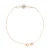 Armband ketting forçaat en wit zoetwater cultuur kralen 925 roze vergulde