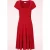 Topvintage exclusive ~ Darla Slinky swing jurk in rood
