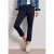 Street One Dames 7/8 Slim Legs broek in satijnlook in Blauw