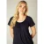 Base Level T-shirt Yona met plooien bij de hals en een elastische tailleband