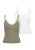 Urban Classics Top  olijfgroen / wit