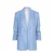 Esqualo getailleerde blazer met linnen met krijtstreep blauw