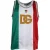 Dolce & Gabbana Witte Groene Mouwloze Top Italiaanse Vlag Basket T-shirt
