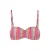 Cyell voorgevormde strapless bandeau bikinitop roze/groen