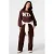 MS Mode sweater met borduursels – bruin/ecru