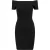 Urban Classics Dames/Dames Ribbed Off Shoulder Dress (Zwart)