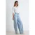 TRENDYOLMİLLA Dames Blauw Geborduurd Wijde pijp Hoge taille Jeans