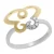 Orphelia Dames 925 Sterling Zilveren Ring – Zilver/Goud ZR-7088/1