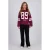Raizzed rechtvallende longsleeve met print – donkerrood