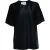 zwarte glanzende korte mouwen top