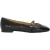 Dune London Dames Lo Hibiski Slangenpatroon Flat Mary Janes (Zwart)