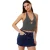 Jack Wills Dames/Dames Ribbed Crop Top (Khaki)