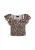 faina Top  beige / donkerbeige / zwart