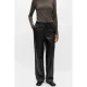 OBJECT wide leg casual broek – donkerbruin