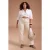 Trendyol Curve Dames Ecru Effen Flared Hoge taille Grote maten Jeans