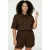 Tramontana viscose straight fit short – bruin