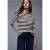 Street One Dames Gestreept shirt in Zwart