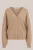 WE Fashion – Dames fijngebreid vest van wolmix – Regular fit – Lichtbruin –