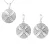 Orphelia Dames 925 Sterling Zilveren Set: Ketting-Hanger + Oorbellen – Zilver SET-6043