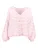 Seasons of April Gebreid vest ‘Candy’  rosa / wit