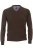 Redmond Casual Regular Fit Trui V-hals bruin, Effen