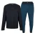 Boss Geometrische lange pyjamaset voor heren (Donkerblauw)