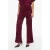 VILA high waist flared broek donkerrood met pailletten
