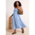 Trendyol Curve Dames Blauw Effen Midi Mouwloos Avond / Dagelijks Skater Grote maten Jurk