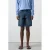 Mango Man straight short dark blue denim