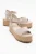 Serez Leren Platform Espadrilles Sandaal (Dames)