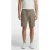 No Excess Short Chino With Linen Garment Dyed Light Army