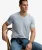 Katoenen Linnen V-hals T-shirt Relaxed Pasvorm Blue