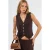 Effen V-hals Geknoopte Vest