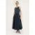 Motivi Long Dress With Back Crossover Blue