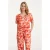 Smashed Lemon 25210 satijnen top met peach bloemenprint |