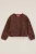 WE Fashion – Meisjes oversized ballon sweater met embroidery – Oversized – Bruin – Katoen –
